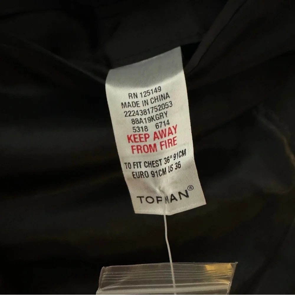 Topman Gray Velvet Blazer